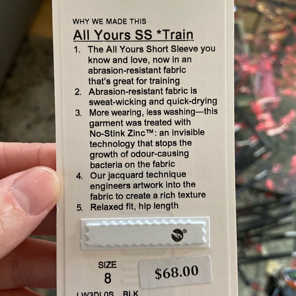 NWOT Lululemon All Yours Short Sleeve Train Tee - Picture 4 of 4